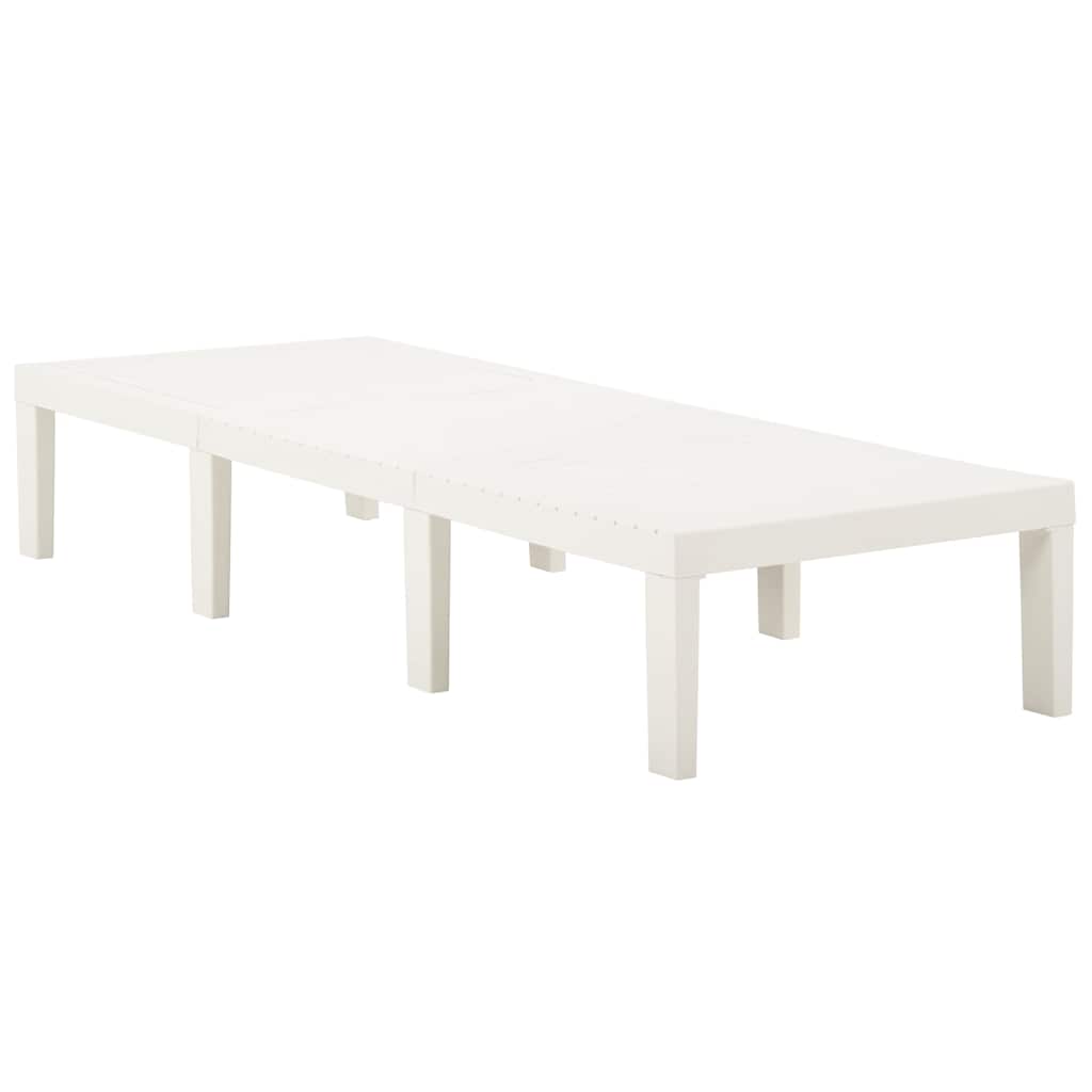 Espreguiçadeira plástico branco — foto 2