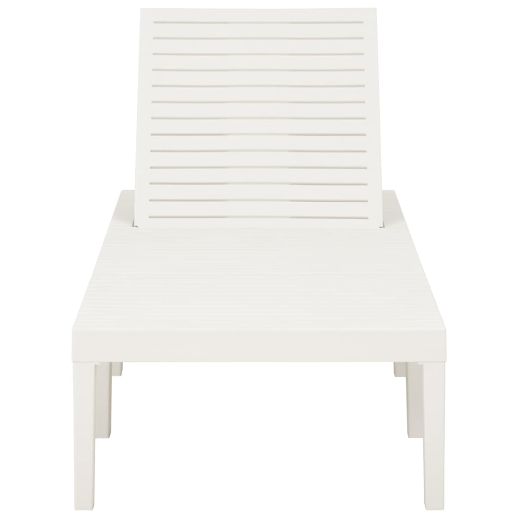 Espreguiçadeira plástico branco — foto 3