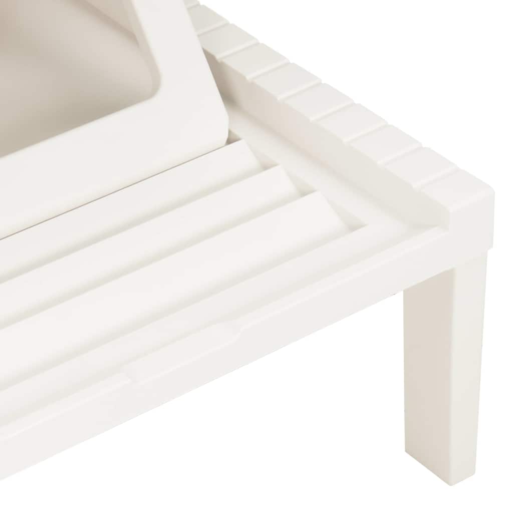 Espreguiçadeira plástico branco — foto 5