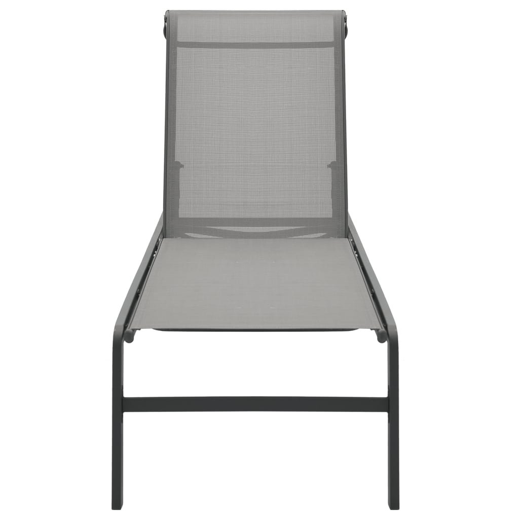 Espreguiçadeiras com mesa 2 pcs textilene e aço — foto 4