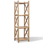 Estante de bambu quadrada com 4 prateleiras — foto 1