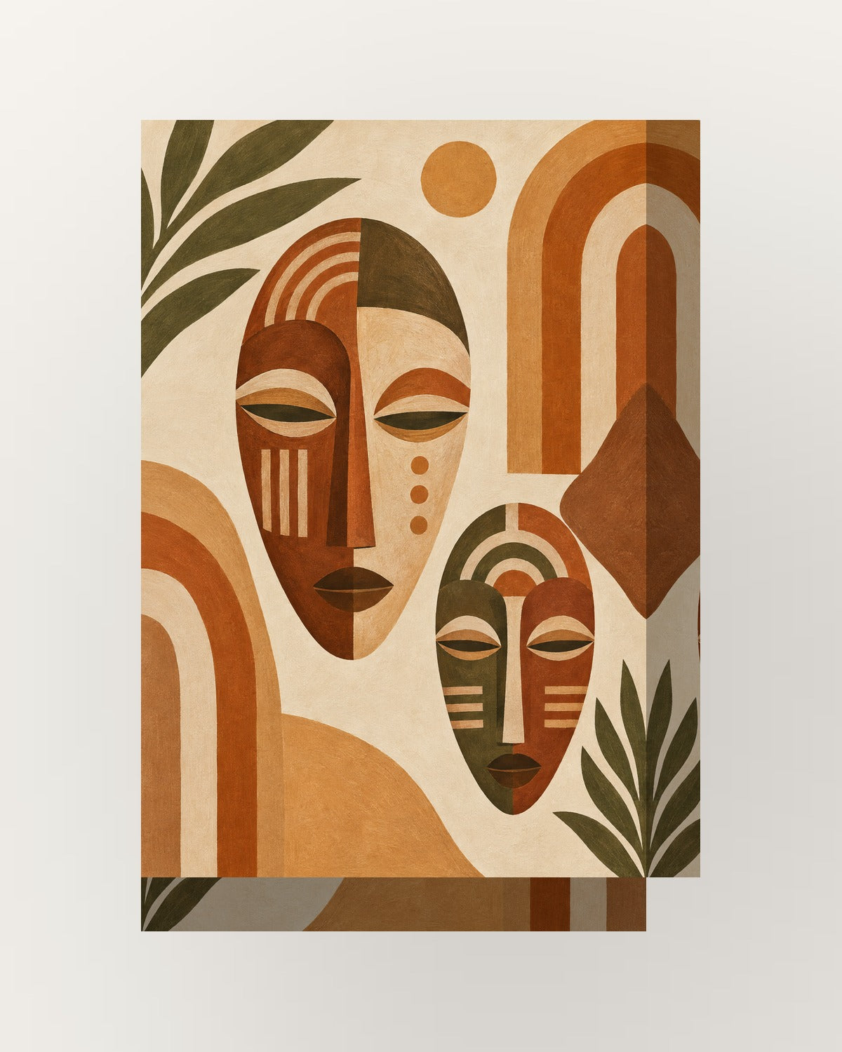 Máscaras · Boho · Quadro étnico — acabamento:thick
