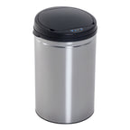 Balde de Lixo Inteligente de Aço Inoxidável 30L com Sensor Infravermelho de Abertura Automática para Cozinha Dormitório Casa de Banho Ø30,5x51,5cm Prata e Preto — foto 1