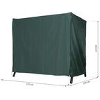 Capa para Móveis de Jardim Capa Protetora para Baloiços de Exterior com Zíper 177x114x152cm Verde — foto 3