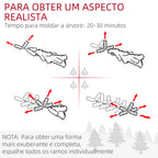 Árvore de Natal 180 cm Árvore de Natal Artificial com 618 Ramos e Suporte de Metal Árvore de Natal para Sala de Estar Interior Verde — foto 7