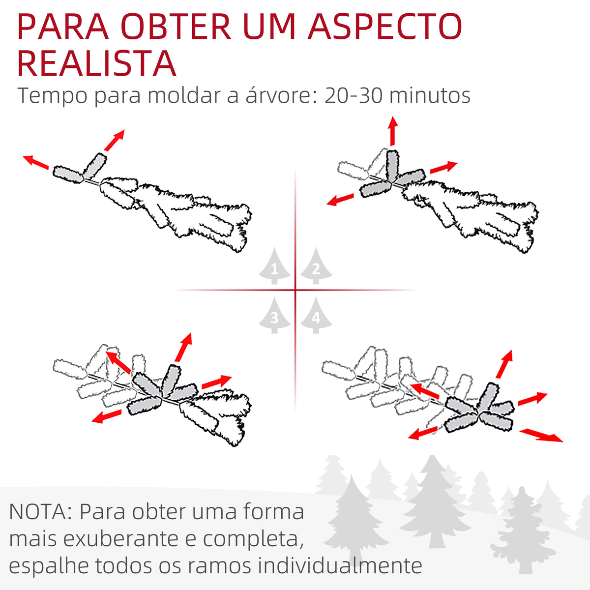 Árvore de Natal 180 cm Árvore de Natal Artificial com 618 Ramos e Suporte de Metal Árvore de Natal para Sala de Estar Interior Verde — foto 7