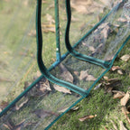 Estufa 395x100x80 cm para Jardim Varanda Estufa Pequena para Cultivo de Plantas com 4 Janelas Estrutura de Aço e PVC Transparente e Verde — foto 9