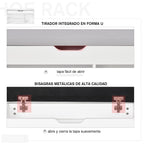 Sapateira com Assento Acolchoado para Entradas e Salões com 1 Gaveta e Prateleira de MDF 80x30x43cm Carga Máxima 120 kg Branco — foto 7