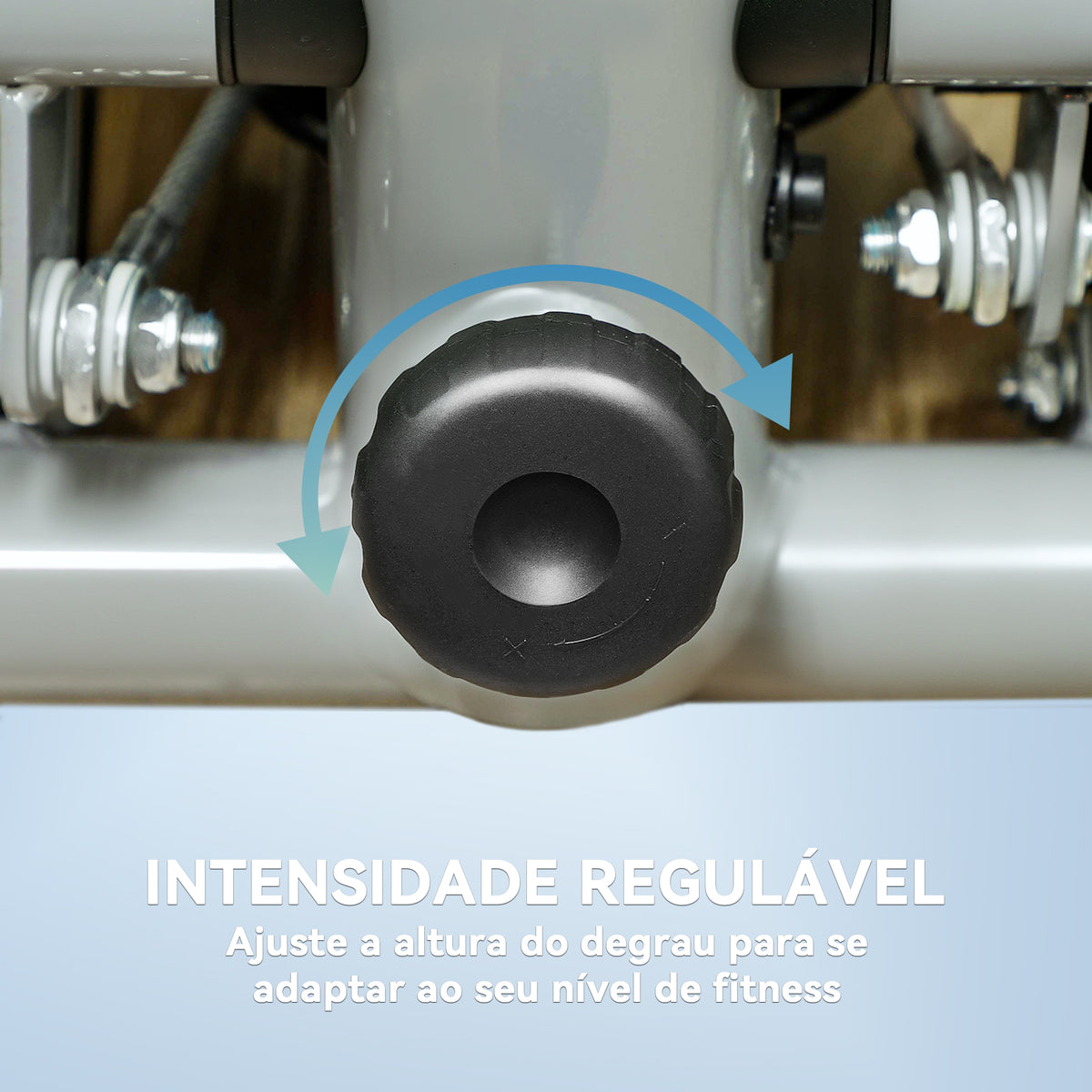 Mini Step para Exercício em Casa Máquina de Step Compacta com Bandas de Resistência Monitor LCD Pedais Antiderrapantes e Ajustáveis em Altura para Treino do Corpo 41x30,5x18,5 cm Cinza — foto 6