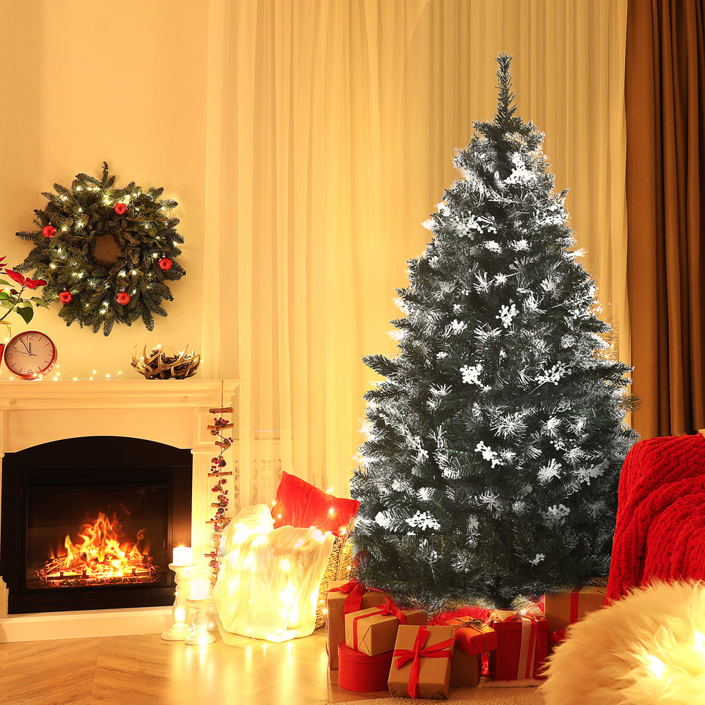 Árvore de Natal 150 cm Árvore de Natal Automática com 378 Ramos 41 Decorações Suporte em Aço Base Dobrável e Removível para Sala Verde — foto 2