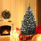 Árvore de Natal 150 cm Árvore de Natal Automática com 378 Ramos 41 Decorações Suporte em Aço Base Dobrável e Removível para Sala Verde — foto 2