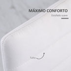 Conjunto de 4 Cadeiras de Sala de Jantar Estofadas em Linho e Pés de Metal Cadeiras Modernas para Cozinha Carga Máxima 120kg 41x50x97cm Branco — foto 5