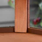Casa para Pássaros de Pé de Madeira Maciça Ø52x130cm com Teto Comedouro para Aves Silvestres para Exterior Jardim Natural — foto 7