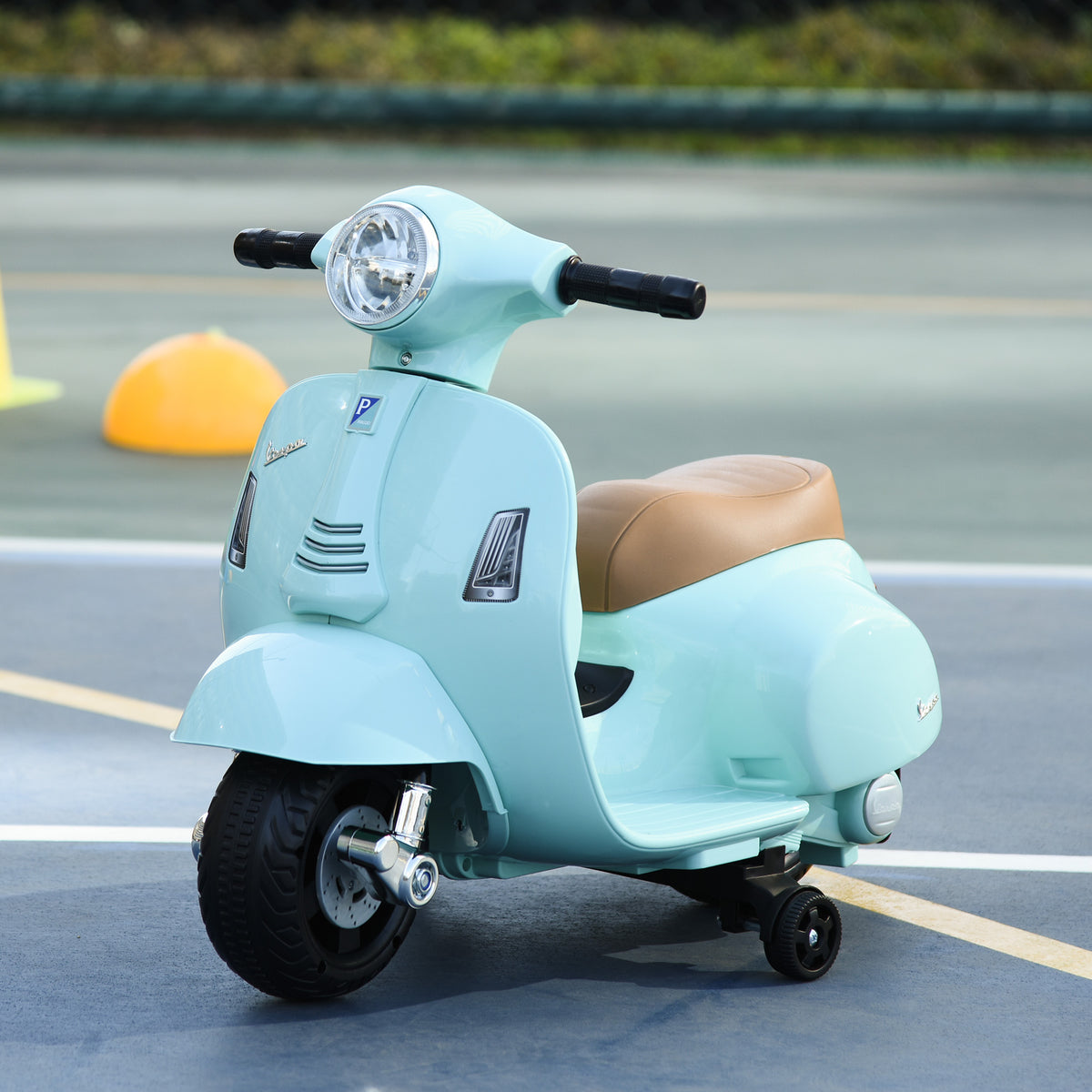 Mota elétrica para crianças com licença acima de 18 meses com faróis buzina e 4 rodas licenciadas 66,5x38x52 cm Verde — foto 2