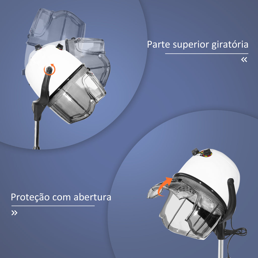 Secador de Cabelo de Coluna de Cabeleireiro com pé e viseira 1180 W potência — foto 4