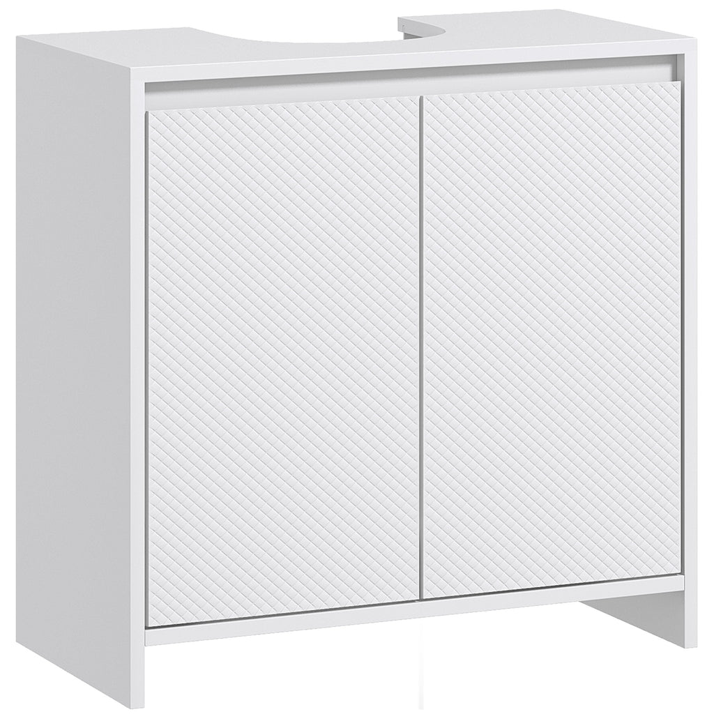 Móvel para Lavatório Pousar Móvel para Lavatório Moderno com Prateleira Anti-Tombo Carga 40 kg 60x30x60 cm Branco — foto 1