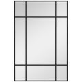 Espelho de Parede Retangular Espelho Estilo Janela 90x60 cm com Moldura de Metal Espelho Decorativo para Sala Quarto Entrada Preto — foto 1