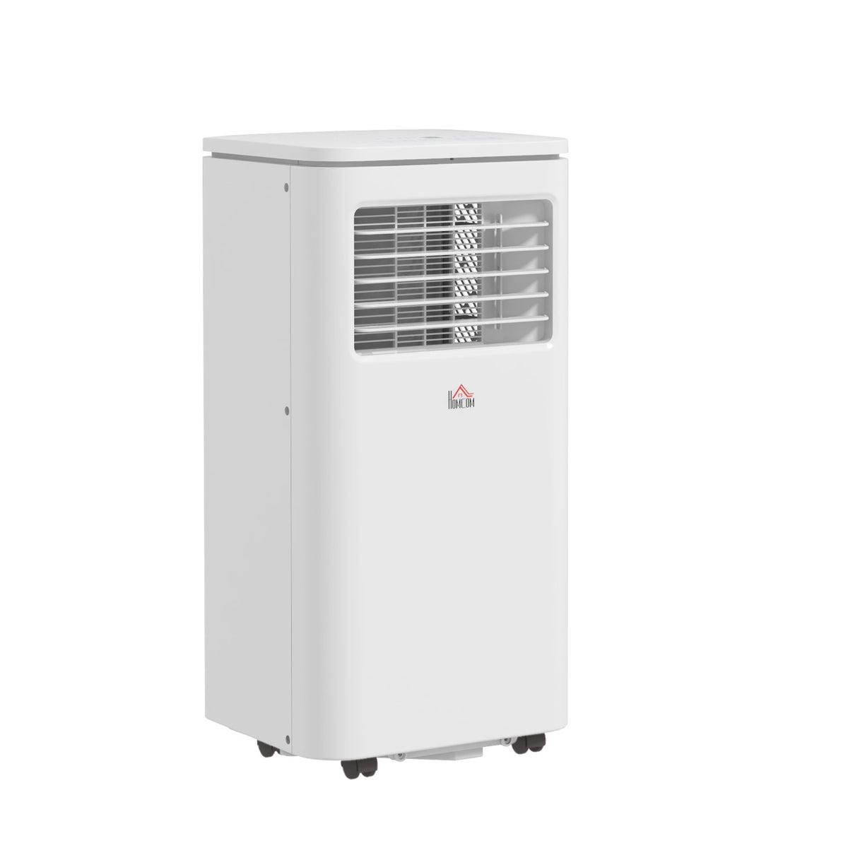 Ar Condicionado Portátil 7000 BTU 760 W com Ecrã LED Controlo Remoto Temporizador para 8-15 m² 30x34x69,4 cm Branco — foto 1