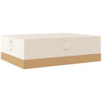 Capa Protetora para Móveis de Jardim 270x200x78cm Tecido Oxford 600D Impermeável Cobertura para Sofás Mesas Exterior com 4 Ventilações 5 Alças Cordão de Tração Bege — foto 1