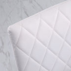 Conjunto de 4 Cadeiras de Sala de Jantar Estofadas com Pés de Metal Cadeiras Modernas para Cozinha Carga Máxima 41x50x91cm Branco — foto 6