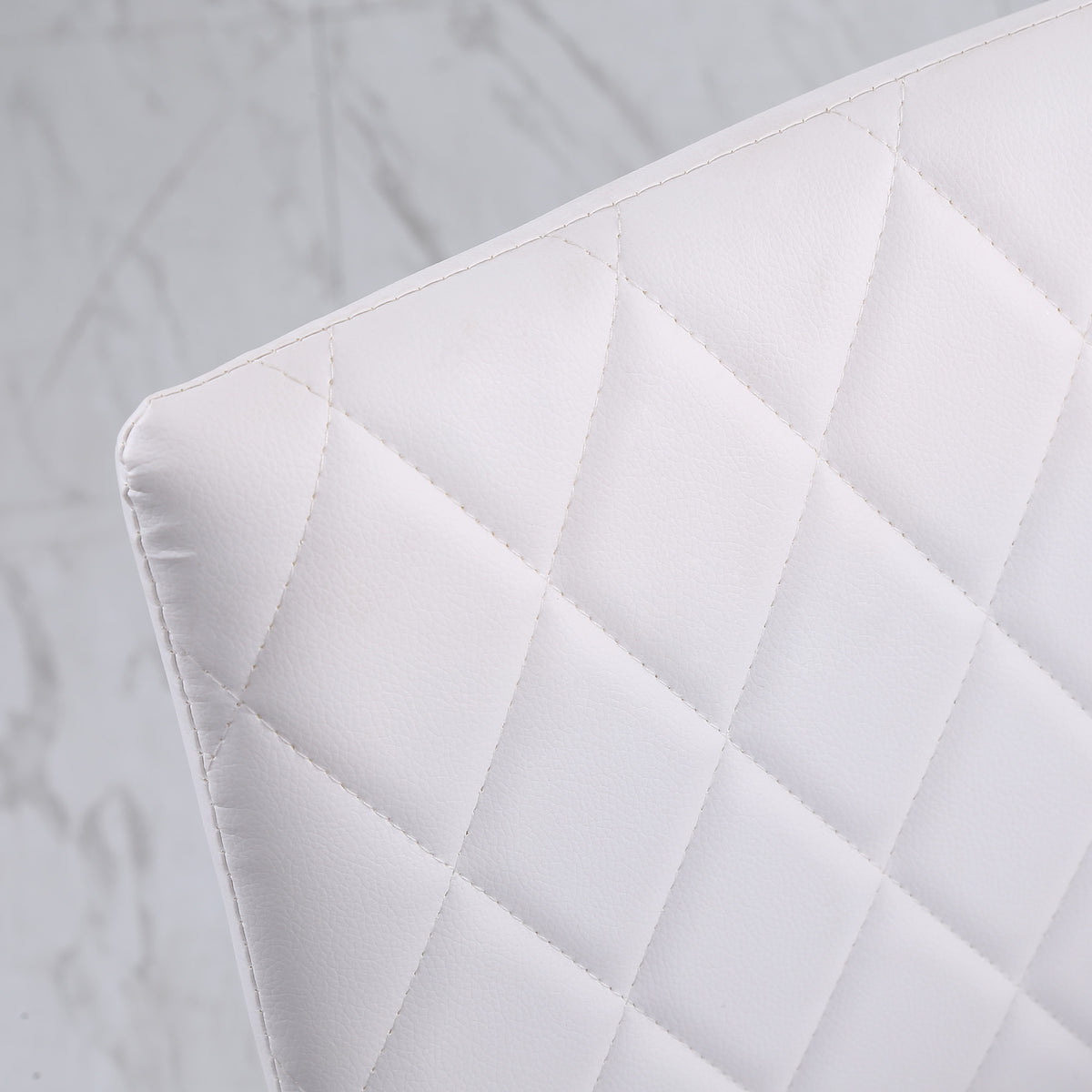 Conjunto de 4 Cadeiras de Sala de Jantar Estofadas com Pés de Metal Cadeiras Modernas para Cozinha Carga Máxima 41x50x91cm Branco — foto 6