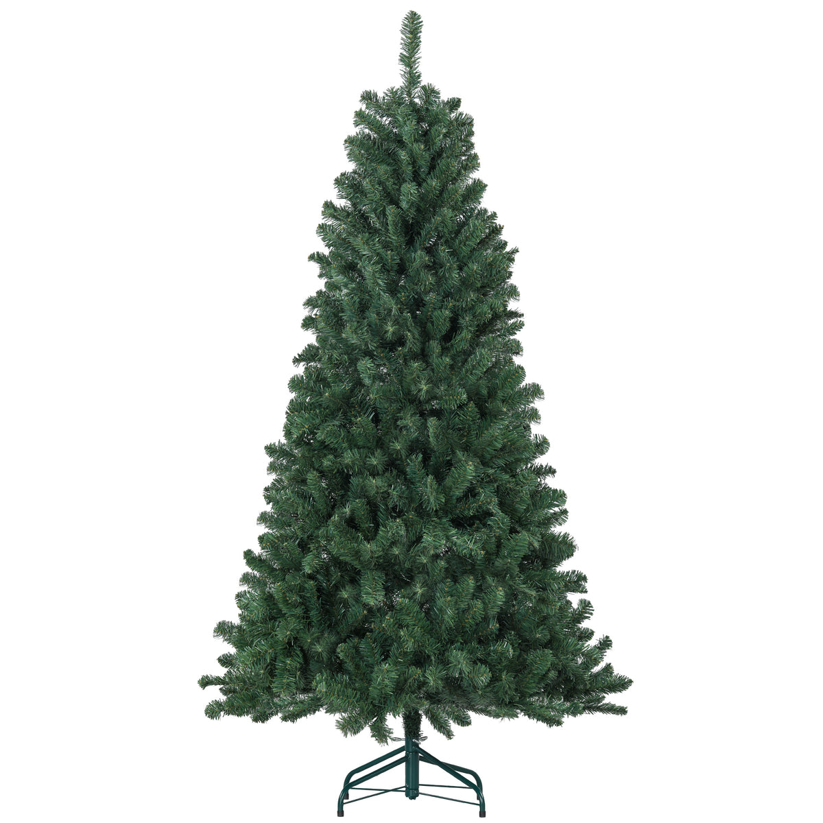 Árvore de Natal 180 cm Árvore de Natal Artificial com 760 Ramos de Arame de Memória e Base Recolhível Árvore de Natal para Sala Verde — foto 1