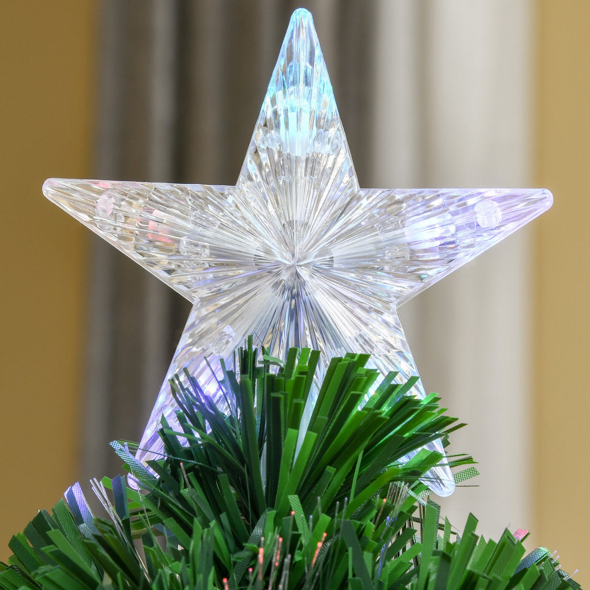 Árvore de Natal Artificial 90cm Árvore de Natal com 12 Luzes LED 3 Cores e 90 Ramos PVC Decoração de Natal Verde — foto 9