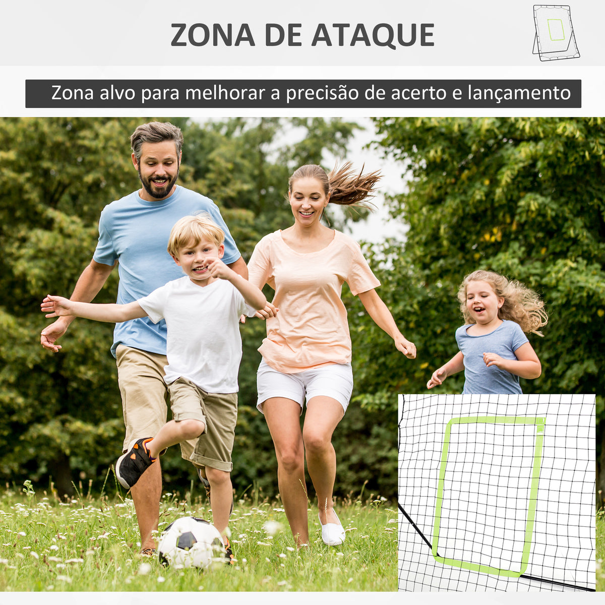 Rede de Beisebol Rede para Prática de Beisebol e Softbol com Estrutura Metálica e Ganchos para Treino de Futbol Ténis 123x90x174 cm Preto — foto 4