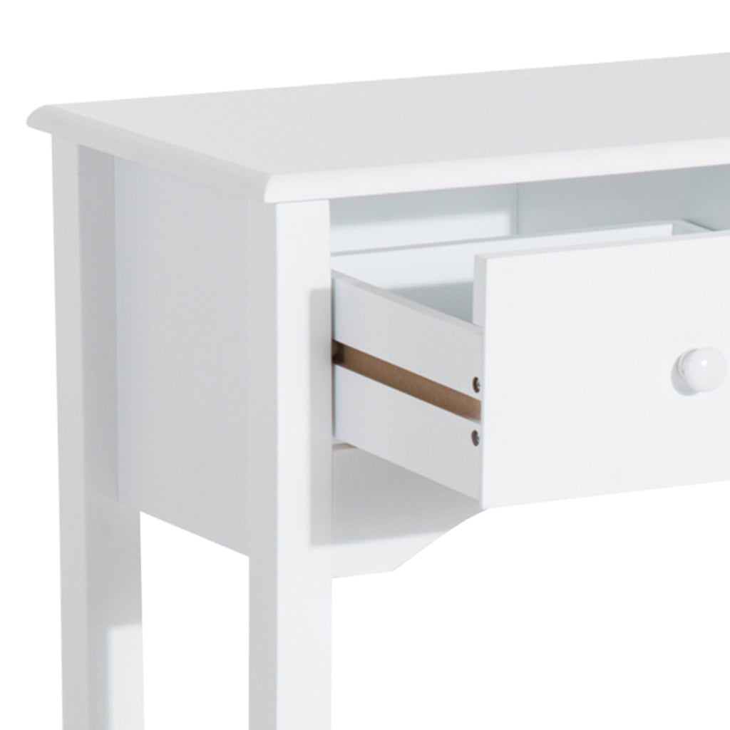 Mesa Consola Elegante Móvel de Entrada com 3 Gavetas 100x32x85cm Branco — foto 7