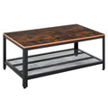 Mesa de centro Mesa auxiliar multifuncional Estilo industrial retro em Aço e Madeira 106x60x45cm — foto 1