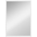 Espelho de Parede Decorativo 50x70 cm Espelho Retangular Espelho de Casa de Banho com 4 Ganchos Metálicos Estilo Moderno para Sala Quarto Entrada Branco — foto 1