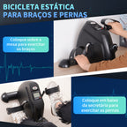 Mini bicicleta Estática Aparelho de Exercício Braços e Pernas Resistência ajustável Tela LCD 39x40x31cm — foto 4
