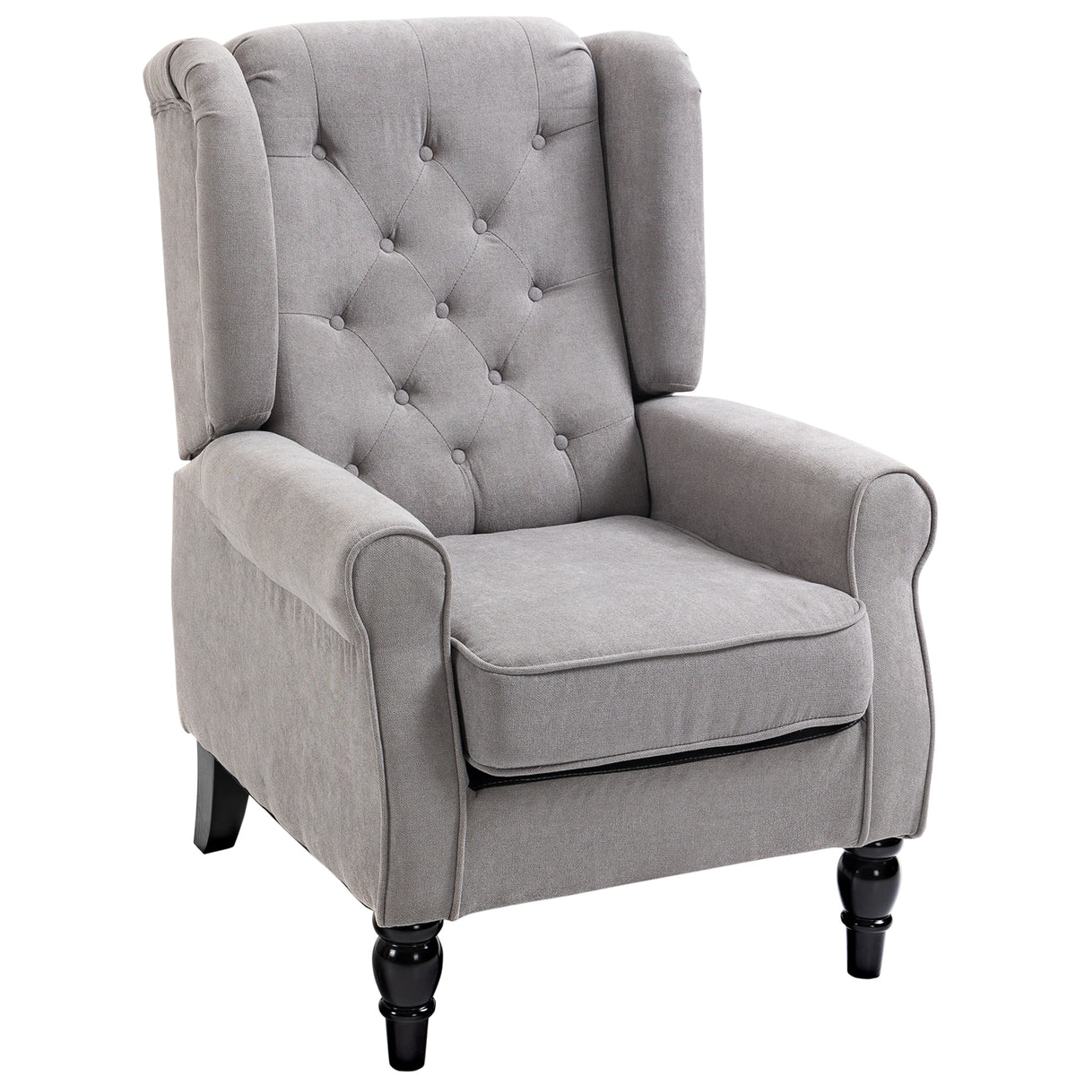 Poltrona de Sala de Estar Poltrona Moderna para Dormitório com Pés de Madeira Poltrona Individual Carga 160 kg para Escritório 74x86x102 cm Cinza — foto 1