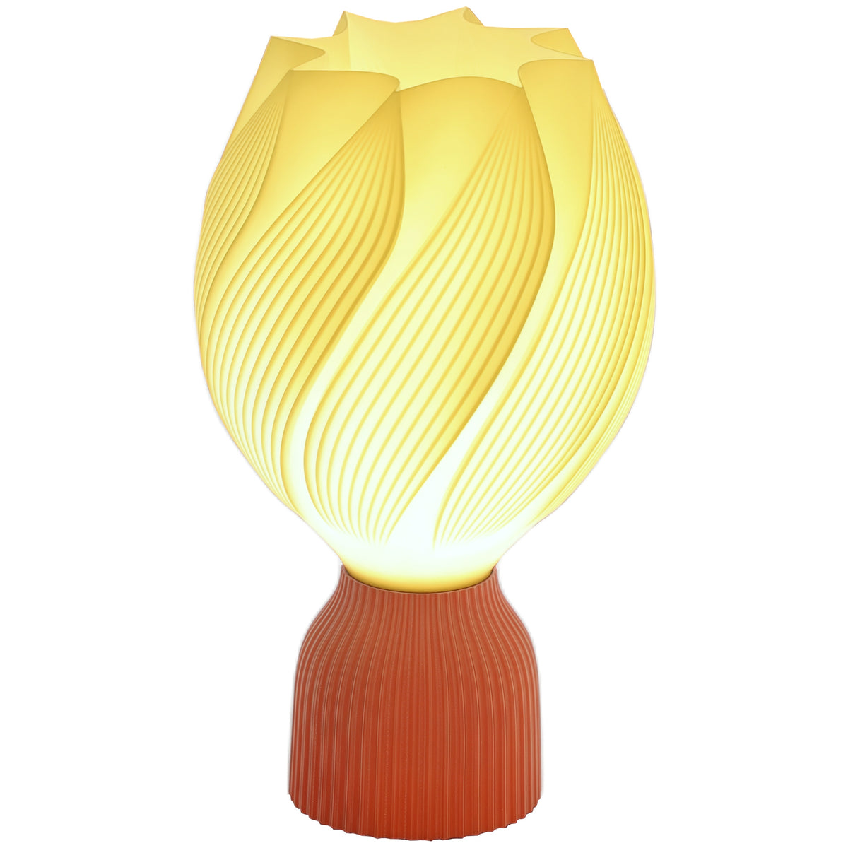 Candeeiro de Mesa de Cabeceira com Ecrã de Impressão 3D Candeeiro de Mesa com Desenho de Pétalas com Luz Quente para Quarto Sala de Estar Ø16,5x28 cm Branco — foto 1