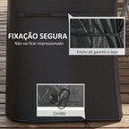 Capa para Churrasqueira Retangular em Tecido Oxford 420D Anti-UV Impermeável Antipó com Cordão 124x61x91 cm Preto — foto 5