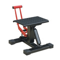 Plataforma Elevadora para Motocicletas Universal com Altura Ajustável para Estacionar ou Reparar Carga Máxima 150 kg 28x17,5x24,5-35,5 cm Preto e Vermelho — foto 1