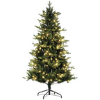 Árvore de Natal 180 cm Árvore de Natal Artificial com 350 Luzes LED 726 Ramos e Suporte de Aço Decoração de Natal para Sala de Estar Interior Ø114x180 cm Verde — foto 1