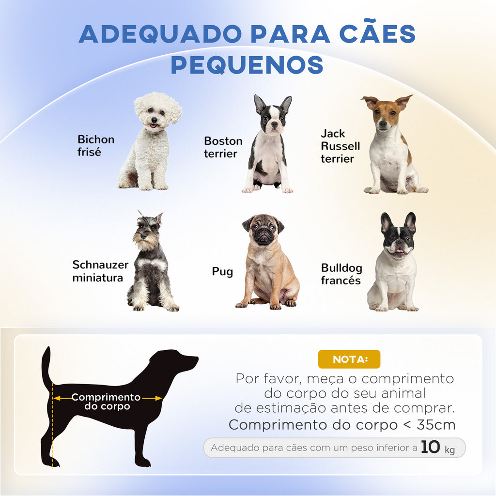 Sofá para Animais de Estimação Sofá para Cães Pequenos e Médios com Assento Acolchoado 74x48,5x31 cm Marrom — foto 4