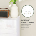 Cómoda com 4 Gavetas de Madeira Cómoda de Dormitório Cómoda Branca para Sala de Estar Estilo Moderno 55x33x80 cm Branco Brilhante — foto 5
