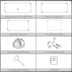 Sapateira Modular de Cubos de Plástico Armário Modular para Sapatos com 12 Cubos com Porta Desenho de DIY para Entrada Dormitório 94x37x108 cm Preto — foto 6