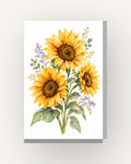 Girassóis · Quadro floral em aguarela — acabamento:slim