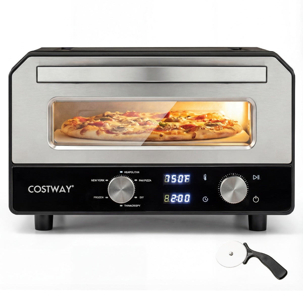 Forno Elétrico para Pizza de Bancada com 6 Modos Pré-programados Cozedura em 2 Minutos — foto 2