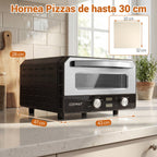 Forno Elétrico para Pizza de Bancada com 6 Modos Pré-programados Cozedura em 2 Minutos — foto 3