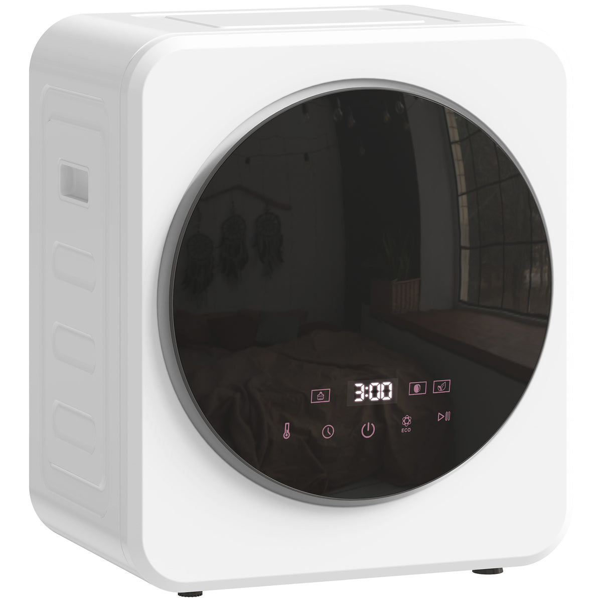 Secadora de Ventilação de 4 kg 800 W com Função Esterilizar Temporizador, Ecrã LED Tátil Tambor Inox Branco — foto 1