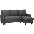 Sofá de canto com função cama e baú L-Form Sofá-cama com chaise-longue reversível, para apartamento e sala de estar — foto 1