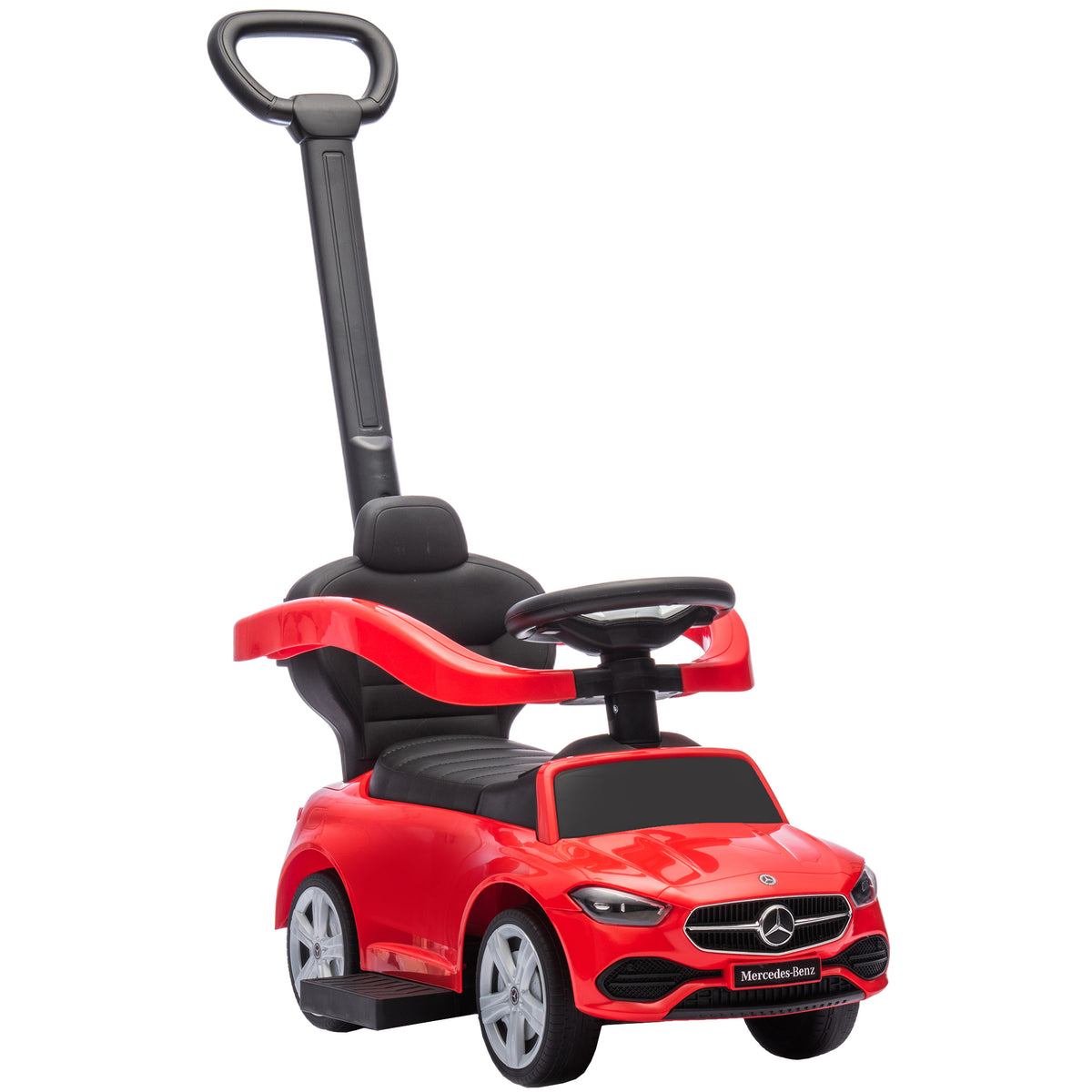 Andarilho para crianças Mercedes-Benz com licença, carro de empurrar com pega amovível, 91 x 40 x 83 cm, vermelho — foto 1