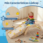 Conjunto de Escalada Triangular Dobrável com Rampa e Escada de Corda – Brinquedo Montessori — foto 12