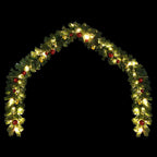 Grinalda de Natal decorada com enfeites e luzes LED 10 m — foto 4