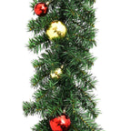 Grinalda de Natal decorada com enfeites e luzes LED 10 m — foto 5