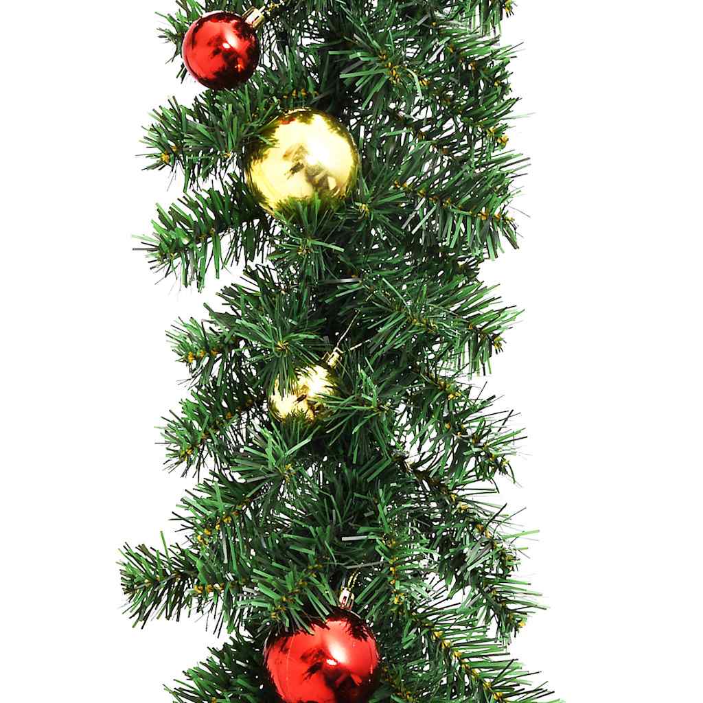 Grinalda de Natal decorada com enfeites e luzes LED 10 m — foto 5